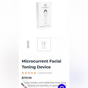 Microcurrent facial toning device